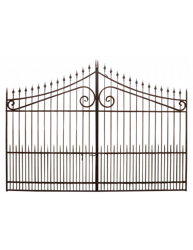 Portão de ferro maciço L402xDP4xH288 cm