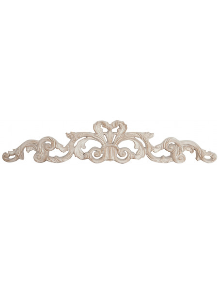 Sopraporta in legno finitura bianco anticato Made in Italy L80XPR2,5xH15 cm -Biscottini.it