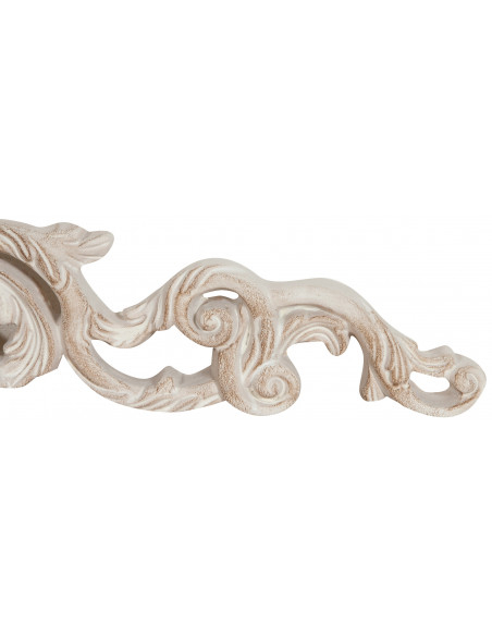 Sopraporta in legno finitura bianco anticato Made in Italy L80XPR2,5xH15 cm -Biscottini.it