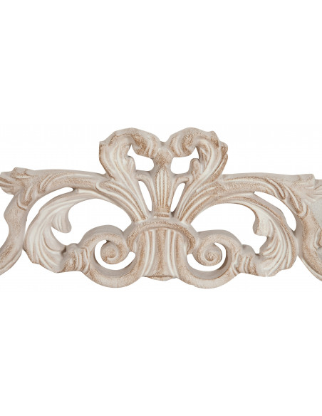 Sopraporta in legno finitura bianco anticato Made in Italy L80XPR2,5xH15 cm -Biscottini.it