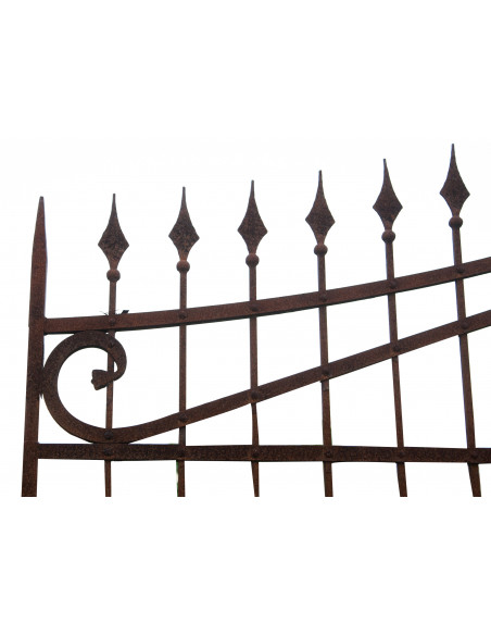Portão de ferro maciço L402xDP4xH288 cm