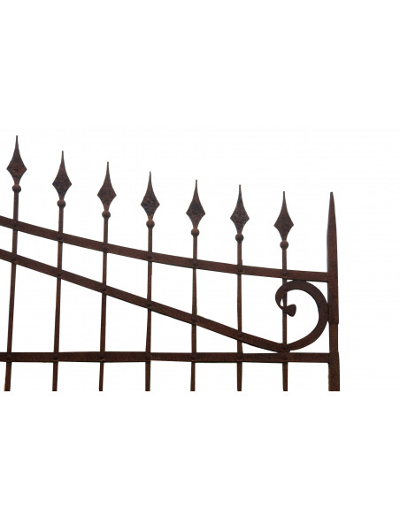 Portão de ferro maciço L402xDP4xH288 cm