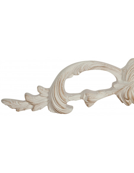Sopraporta in legno finitura bianco anticato Made in Italy L106xPR4xH23 cm - Biscottini.it