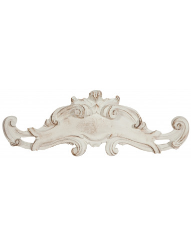 Sopraporta in legno finitura bianco anticato Made in Italy L57xPR6xH20 cm Sopraporta in legno finitura bianco anticato Made in Italy L57xPR6xH20 cm
