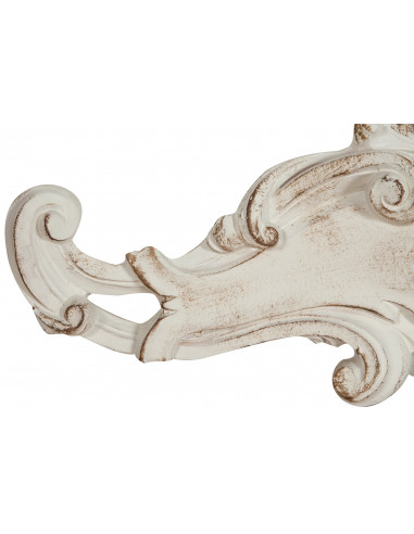 Sopraporta in legno finitura bianco anticato Made in Italy L57xPR6xH20 cm Sopraporta in legno finitura bianco anticato Made in Italy L57xPR6xH20 cm