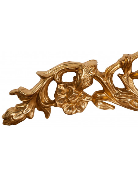 Sopraporta in legno finitura foglia oro anticato Made in Italy L75xPR5,5xH24 cm - Biscottini.it