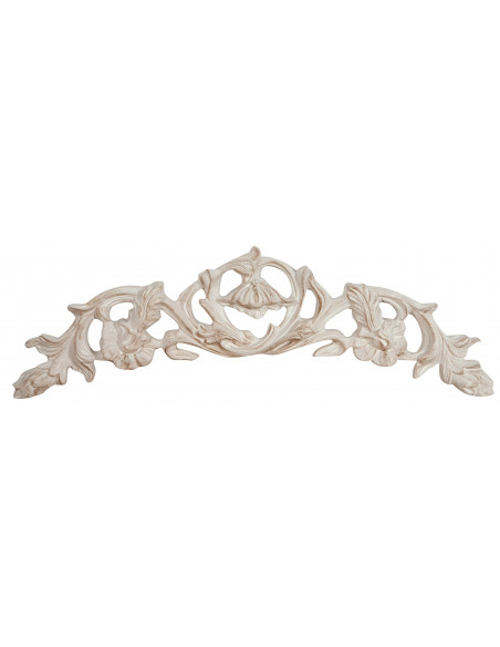 Sopraporta in legno finitura bianco anticato Made in Italy L75xPR5,5xH24 cm - Biscottini.it