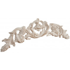 Sopraporta in legno finitura bianco anticato Made in Italy L75xPR5,5xH24 cm - Biscottini.it