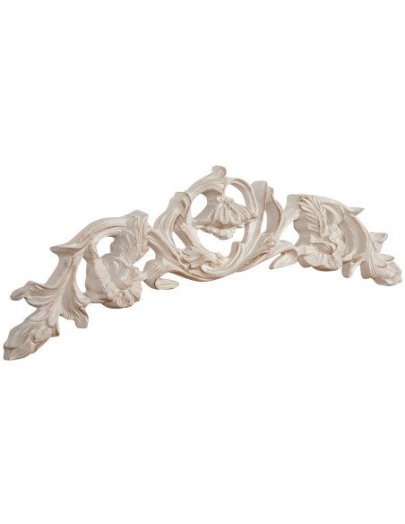 Sopraporta in legno finitura bianco anticato Made in Italy L75xPR5,5xH24 cm - Biscottini.it