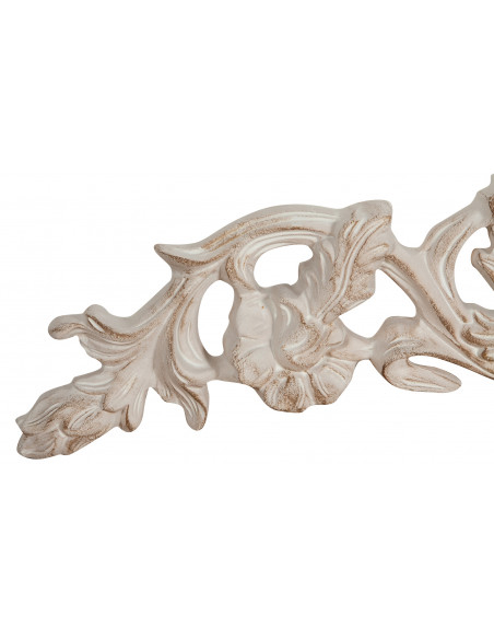Sopraporta in legno finitura bianco anticato Made in Italy L75xPR5,5xH24 cm - Biscottini.it