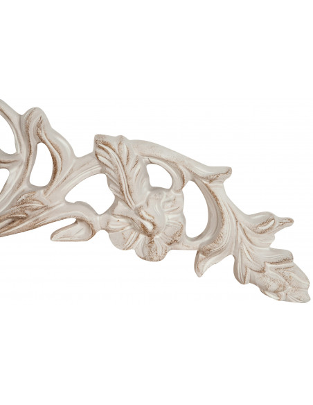 Sopraporta in legno finitura bianco anticato Made in Italy L75xPR5,5xH24 cm - Biscottini.it