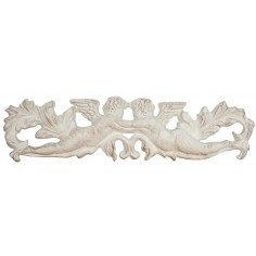 Sopraporta in legno finitura bianco anticato Made in Italy L87xPR4xH22 cm - Biscottini.it 2