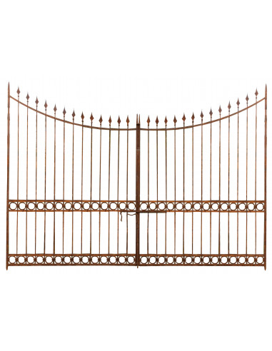 Portão de ferro maciço L400xDP4xH289 cm