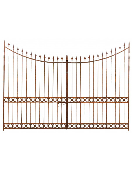 Portão de ferro maciço L400xDP4xH289 cm