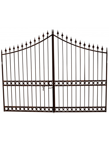 Portão de ferro maciço L350xDP4xH288 cm