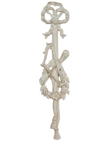 Fregio in legno finitura bianco anticato Made in Italy L17xPR3,5xH73 cm - Biscottini.it Fregio in legno finitura bianco anticato Made in Italy L17xPR3,5xH73 cm - Biscottini.it