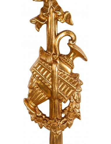 Friso de madeira com acabamento em folha de ouro antigo Fabricado na Itália L20xDP3,5xH72 cm - Biscottini.it Friso de madeira com acabamento em folha de ouro antigo Fabricado na Itália L20xDP3,5xH72 cm - Biscottini.it