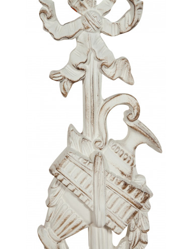 Friso de madeira com acabamento branco antigo Made in Italy L20xDP3,5xH72 cm - Biscottini.it Friso de madeira com acabamento branco antigo Made in Italy L20xDP3,5xH72 cm - Biscottini.it