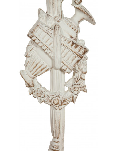 Fregio in legno finitura bianco anticato Made in Italy L20xPR3,5xH72 cm - Biscottini.it Fregio in legno finitura bianco anticato Made in Italy L20xPR3,5xH72 cm - Biscottini.it