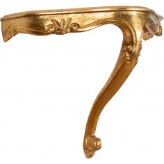 Acabamento de acabamento na prateleira da parede de madeira Oro Gold feito na Itália l43xpr21xh32 cm - biscottini.it 2