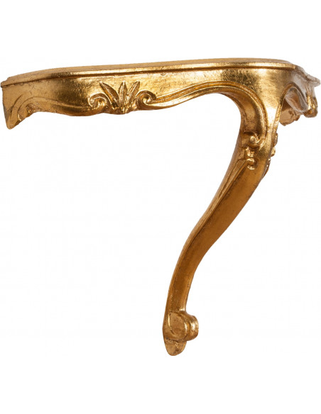 Acabamento de acabamento na prateleira da parede de madeira Oro Gold feito na Itália l43xpr21xh32 cm - biscottini.it