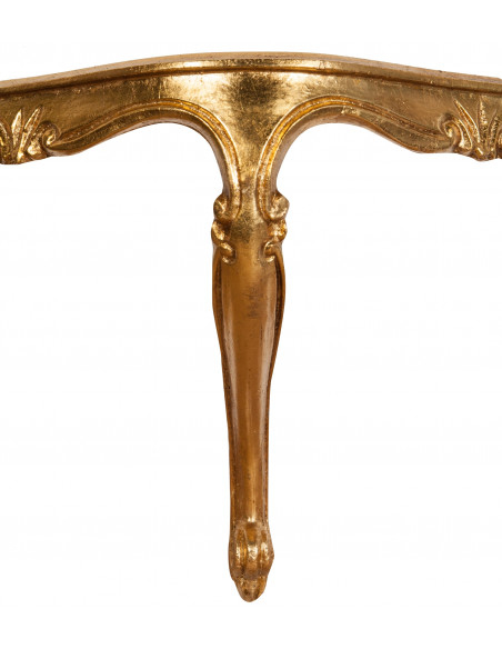 Acabamento de acabamento na prateleira da parede de madeira Oro Gold feito na Itália l43xpr21xh32 cm - biscottini.it