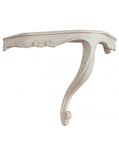 Mensola a muro in legno finitura bianco  anticato Made in Italy L50xPR24xH34 cm Mensola a muro in legno finitura bianco  anticato Made in Italy L50xPR24xH34 cm