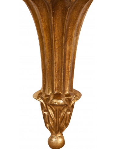 Prateleira de parede em madeira com um acabamento de folha de ouro Made in Italy L21xPR11xH23 cm - Biscottini.it Prateleira de parede em madeira com um acabamento de folha de ouro Made in Italy L21xPR11xH23 cm - Biscottini.it