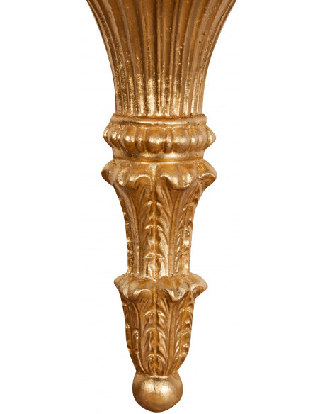 Prateleira de parede de madeira com acabamento em folha de ouro antigo Made in Italy L39xDP20xH40 cm - Biscottini.it