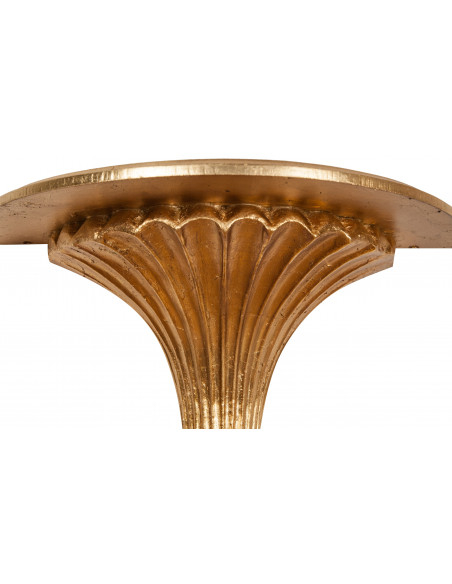 Prateleira de parede de madeira com acabamento em folha de ouro antigo Made in Italy L39xDP20xH40 cm - Biscottini.it