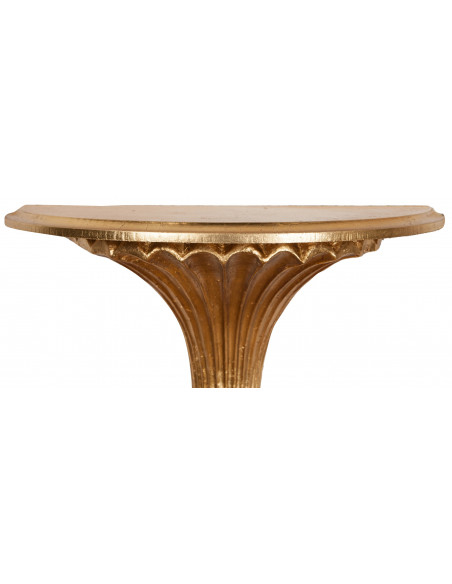 Prateleira de parede de madeira com acabamento em folha de ouro antigo Made in Italy L39xDP20xH40 cm - Biscottini.it