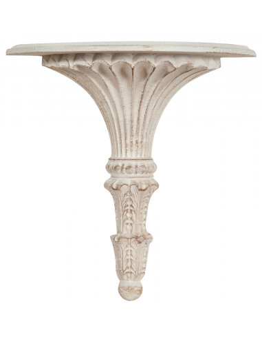Mensola a muro in legno finitura bianco  anticato Made in Italy L39xPR20xH40 cm - Biscottini.it Mensola a muro in legno finitura bianco  anticato Made in Italy L39xPR20xH40 cm - Biscottini.it