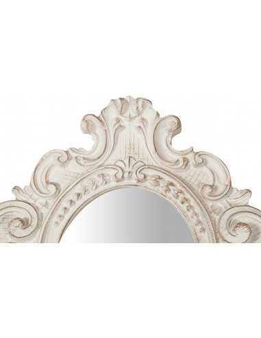 Specchiera da parete in legno finitura bianco anticato Made in Italy L32xPR3,5xH38 cm - Biscottini.it Specchiera da parete in legno finitura bianco anticato Made in Italy L32xPR3,5xH38 cm - Biscottini.it