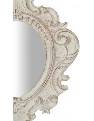 Specchiera da parete in legno finitura bianco anticato Made in Italy L32xPR3,5xH38 cm - Biscottini.it Specchiera da parete in legno finitura bianco anticato Made in Italy L32xPR3,5xH38 cm - Biscottini.it
