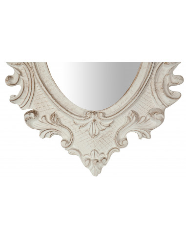 Espelho de parede em acabamento antigo branco Feito em Itália L32xPR3,5xH38 cm - Biscottini.it Espelho de parede em acabamento antigo branco Feito em Itália L32xPR3,5xH38 cm - Biscottini.it