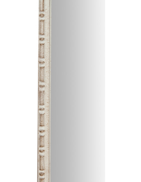 Espelho de parede de madeira com acabamento branco antigo Made in Italy L19xDP3xH65 cm - Biscottini.it