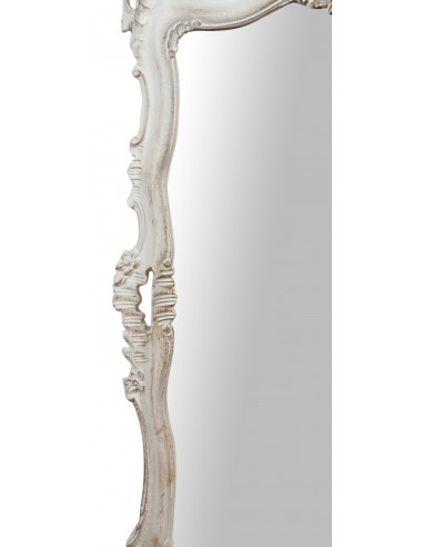 Specchiera da parete in legno finitura bianco anticato Made in Italy L68xPR5,5xH122 cm - Biscottini.it Specchiera da parete in legno finitura bianco anticato Made in Italy L68xPR5,5xH122 cm - Biscottini.it
