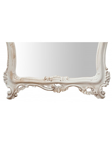 Specchiera da parete in legno finitura bianco anticato Made in Italy L68xPR5,5xH122 cm - Biscottini.it Specchiera da parete in legno finitura bianco anticato Made in Italy L68xPR5,5xH122 cm - Biscottini.it