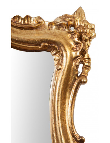 Specchiera da parete in legno finitura foglia oro anticato Made in Italy L68xPR5,5xH122 cm - Biscottini.it Specchiera da parete in legno finitura foglia oro anticato Made in Italy L68xPR5,5xH122 cm - Biscottini.it