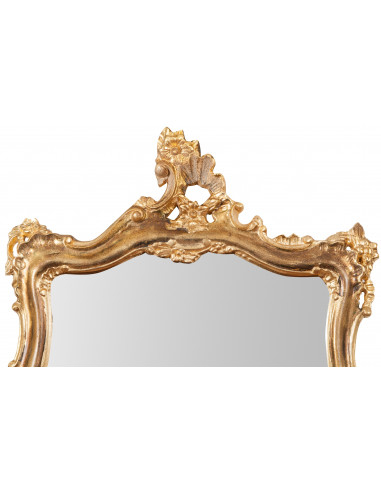 Specchiera da parete in legno finitura foglia oro anticato Made in Italy L68xPR5,5xH122 cm - Biscottini.it Specchiera da parete in legno finitura foglia oro anticato Made in Italy L68xPR5,5xH122 cm - Biscottini.it