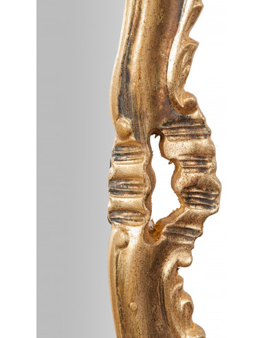 Specchiera da parete in legno finitura foglia oro anticato Made in Italy L68xPR5,5xH122 cm - Biscottini.it Specchiera da parete in legno finitura foglia oro anticato Made in Italy L68xPR5,5xH122 cm - Biscottini.it