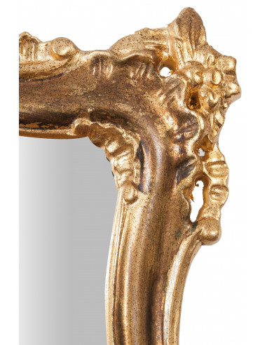 Specchiera da parete in legno finitura foglia oro anticato Made in Italy L68xPR5,5xH122 cm - Biscottini.it Specchiera da parete in legno finitura foglia oro anticato Made in Italy L68xPR5,5xH122 cm - Biscottini.it