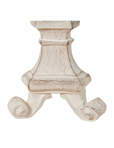 Candeliere in legno finitura bianca anticata Made in Italy L30XPR15XH16 cm Candeliere in legno finitura bianca anticata Made in Italy L30XPR15XH16 cm