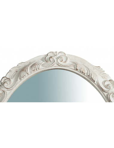 Espelho de parede vertical/horizontal de madeira com acabamento branco antigo Made in Italy L78xDP7xH98cm - Biscottini.it Espelho de parede vertical/horizontal de madeira com acabamento branco antigo Made in Italy L78xDP7xH98cm - Biscottini.it