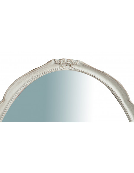 Specchiera da parete verticale/orizzontale in legno finitura bianca anticata Made in Italy L53xPR3,5xH72 cm