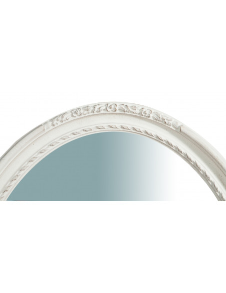 Espelho de parede vertical/horizontal de madeira com acabamento branco antigo Made in Italy L72xDP4,5xH91 cm - Biscottini.it