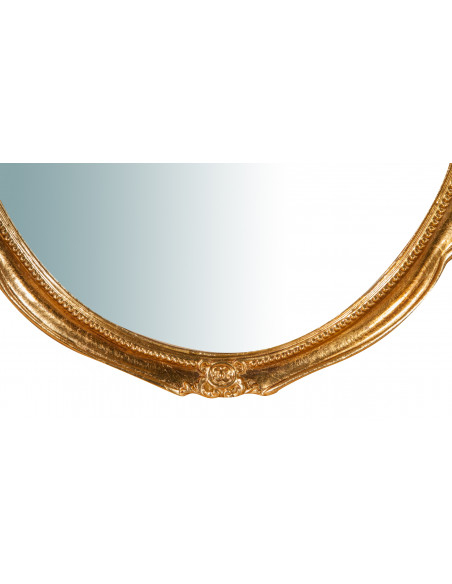 Specchiera da parete verticale/orizzontale in legno finitura foglia oro anticato Made in Italy L82xPR5xH101 cm - Biscottini.it