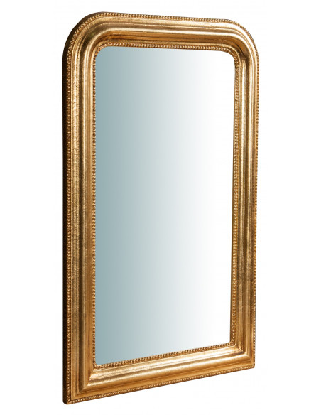 Specchiera da parete in legno finitura foglia oro anticato Made in Italy L43XPR3,5XH69 cm - Biscottini.it