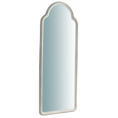 Espelho de parede de madeira com acabamento branco antigo Made in Italy L40XDP3XH100 cm - Biscottini.it