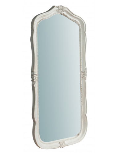 Specchiera da parete in legno finitura bianco anticato Made in Italy L47XPR4XH100 cm - Biscottini.it